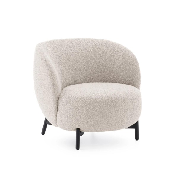 Kartell Πολυθρόνα 83x75 εκ. λευκή σειρά Lunam Curly