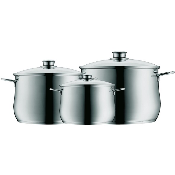 WMF Σετ 3τεμ. Κατσαρόλες με γυάλινο καπάκι σειρά Diadem Plus WMF Σετ 3τεμ. Κατσαρόλες με γυάλινο καπάκι σειρά Diadem Plus