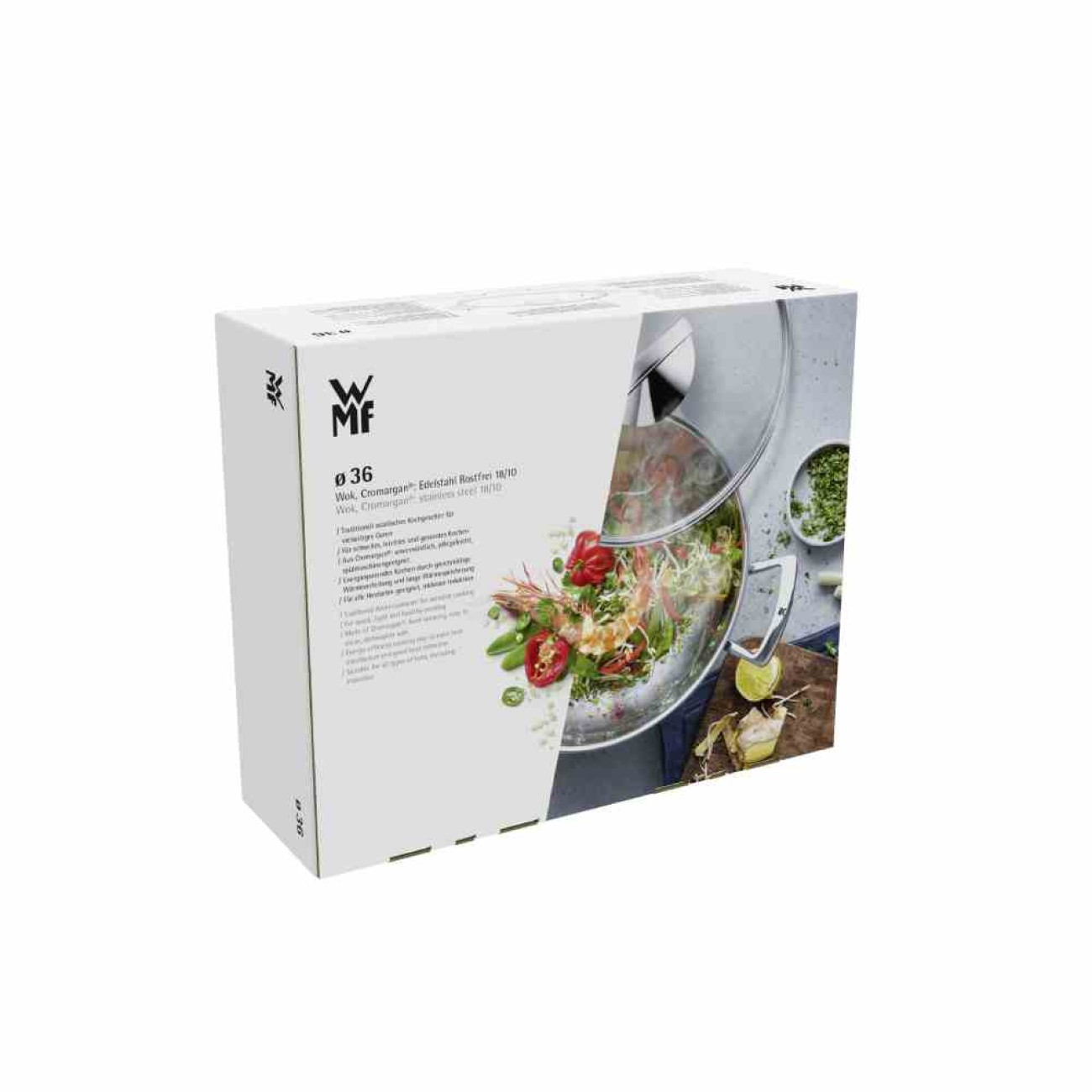 WMF Wok 36εκ. με γυάλινο καπάκι σειρά Kitchen Τηγάνια/Wok