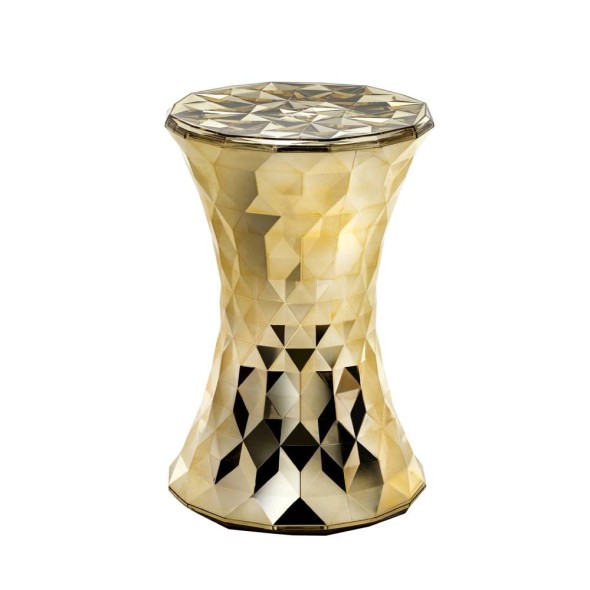 Kartell Σκαμπώ/τραπεζάκι gold σειρά Stone