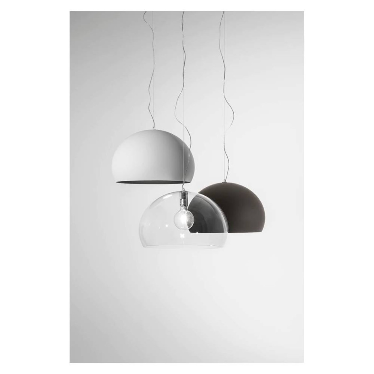 Kartell Φωτιστικό οροφής διάφανο διάμετρο 52εκ. σειρά FL/Y Οροφής