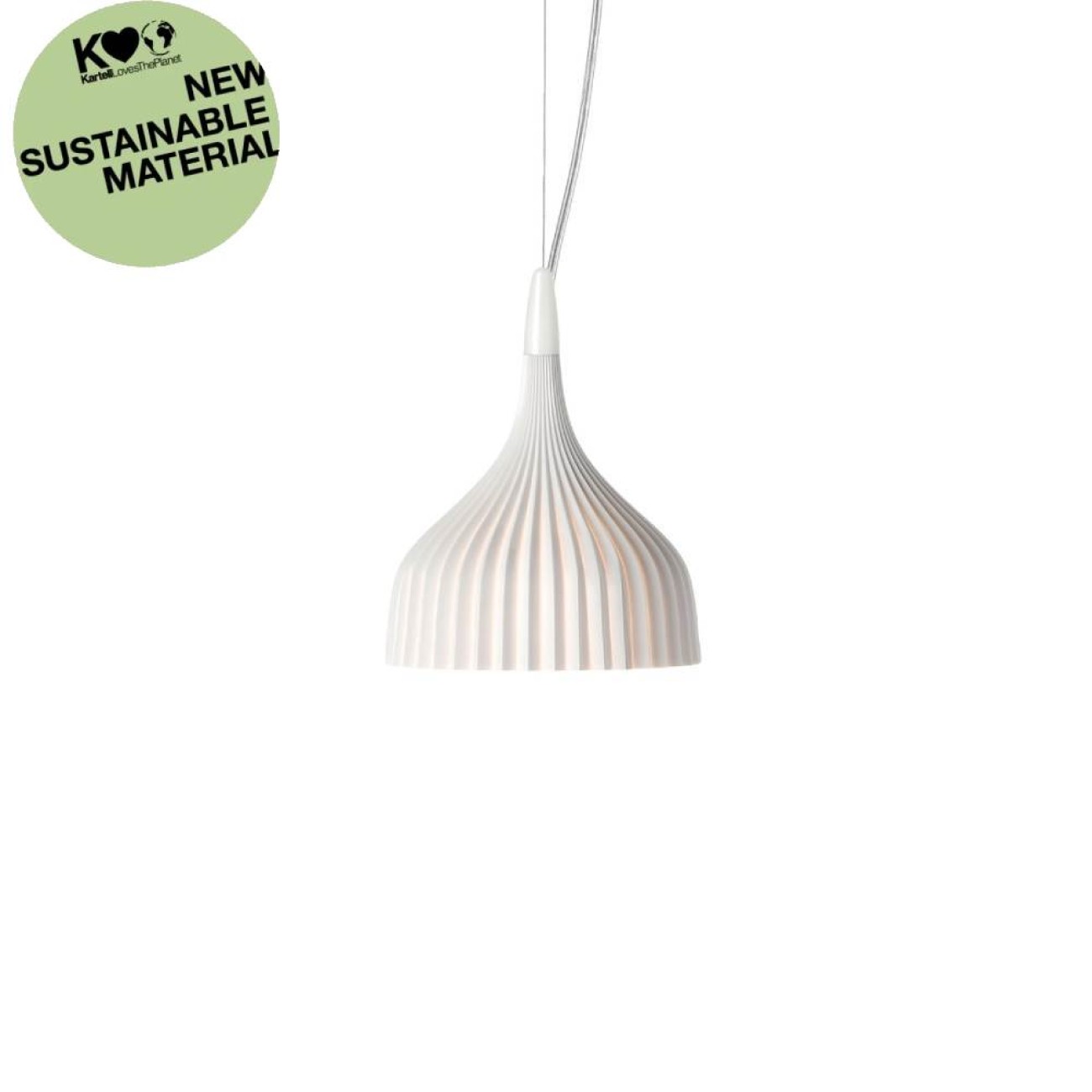 Kartell Φωτιστικό λευκό 13,5 εκ. σειρά E' Φωτιστικά