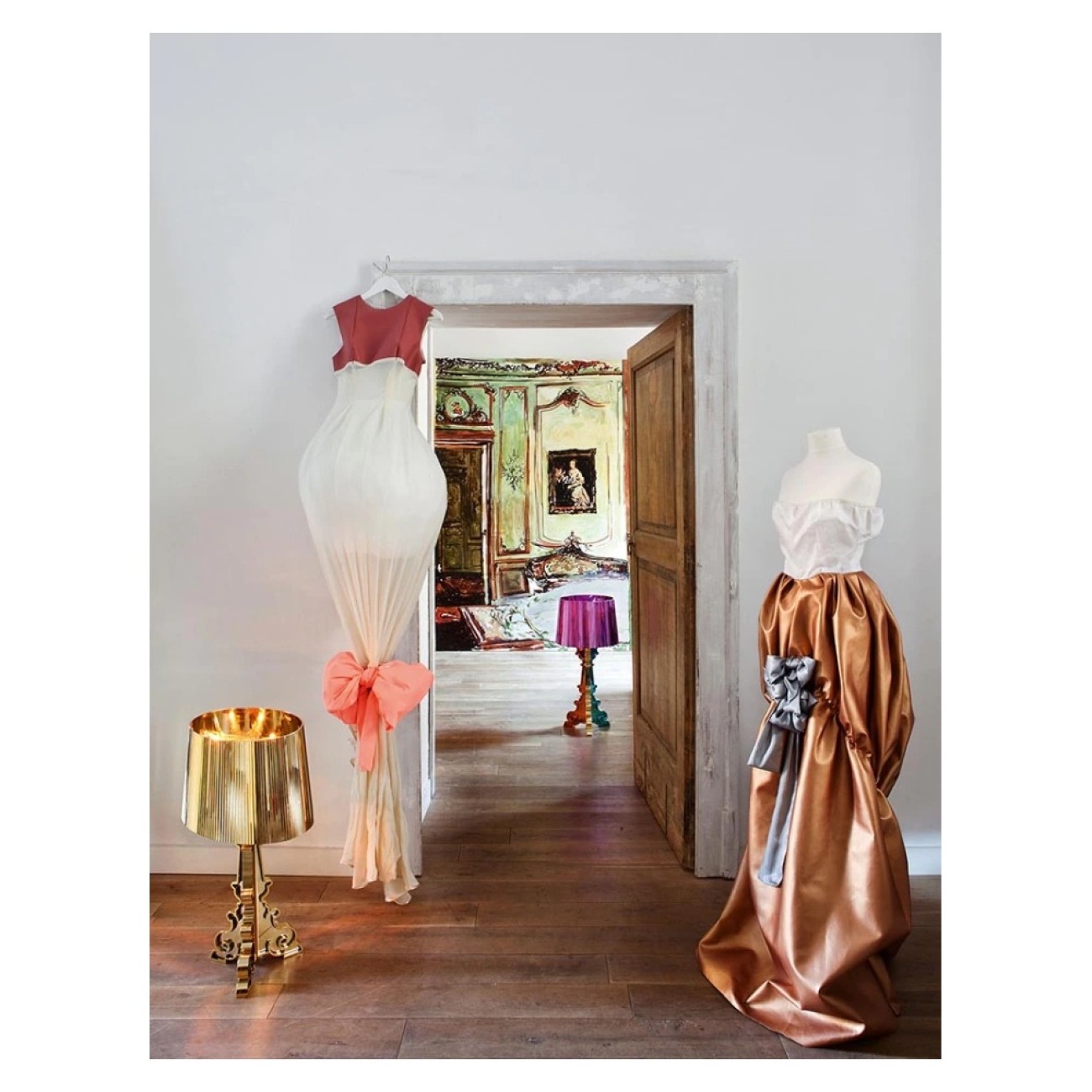 Kartell Λάμπα multicolored fuchsia με dimmer σειρά Bourgie Επιτραπέζια