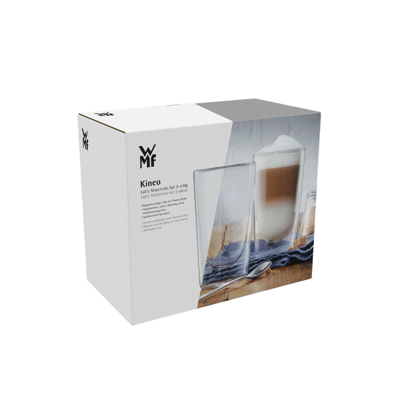 WMF Σετ 2 τεμ. ποτήρια 270ml Latte Macchiato με διπλά τοιχώματα σειρά Kineo Καφές/ Τσάι