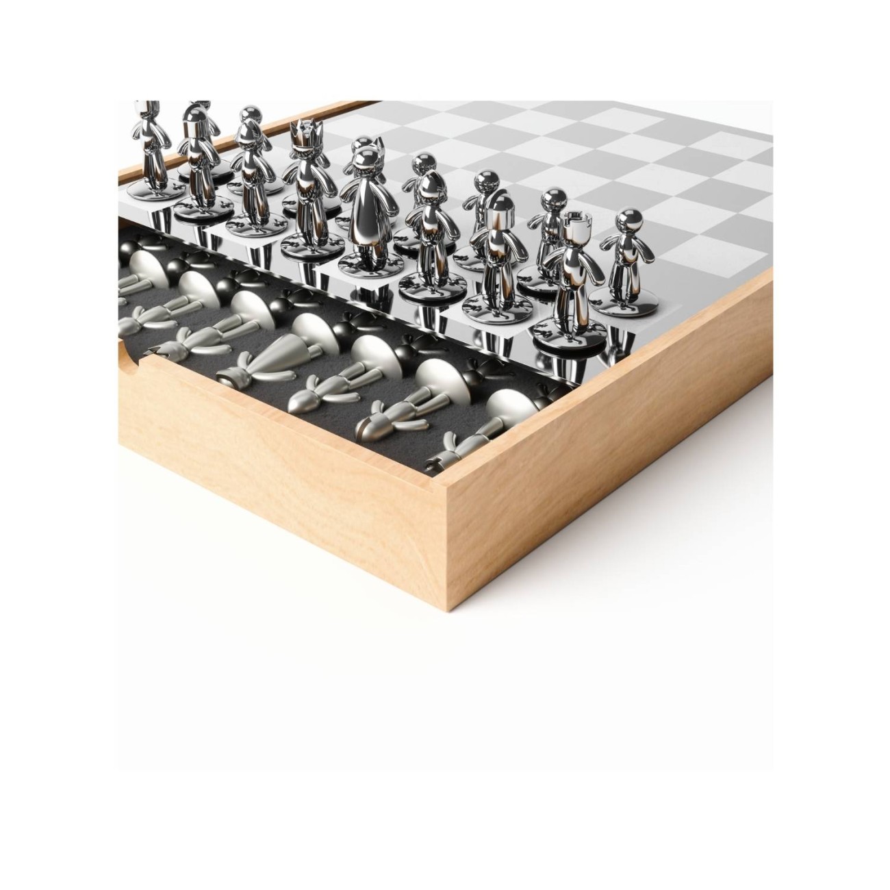 Umbra Σκάκι 36x6cm Φυσικό ξύλο/νίκελ σειρά Buddy Chess New Arrivals