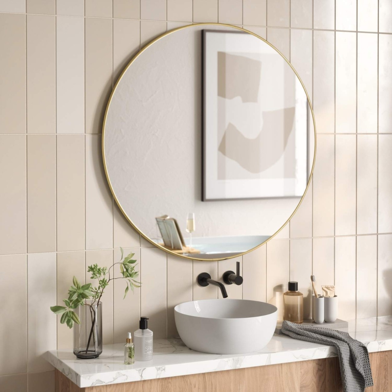 Umbra Καθρέφτης τοίχου 86cm χρυσό σειρά Hubba Καθρέφτες Τοίχου
