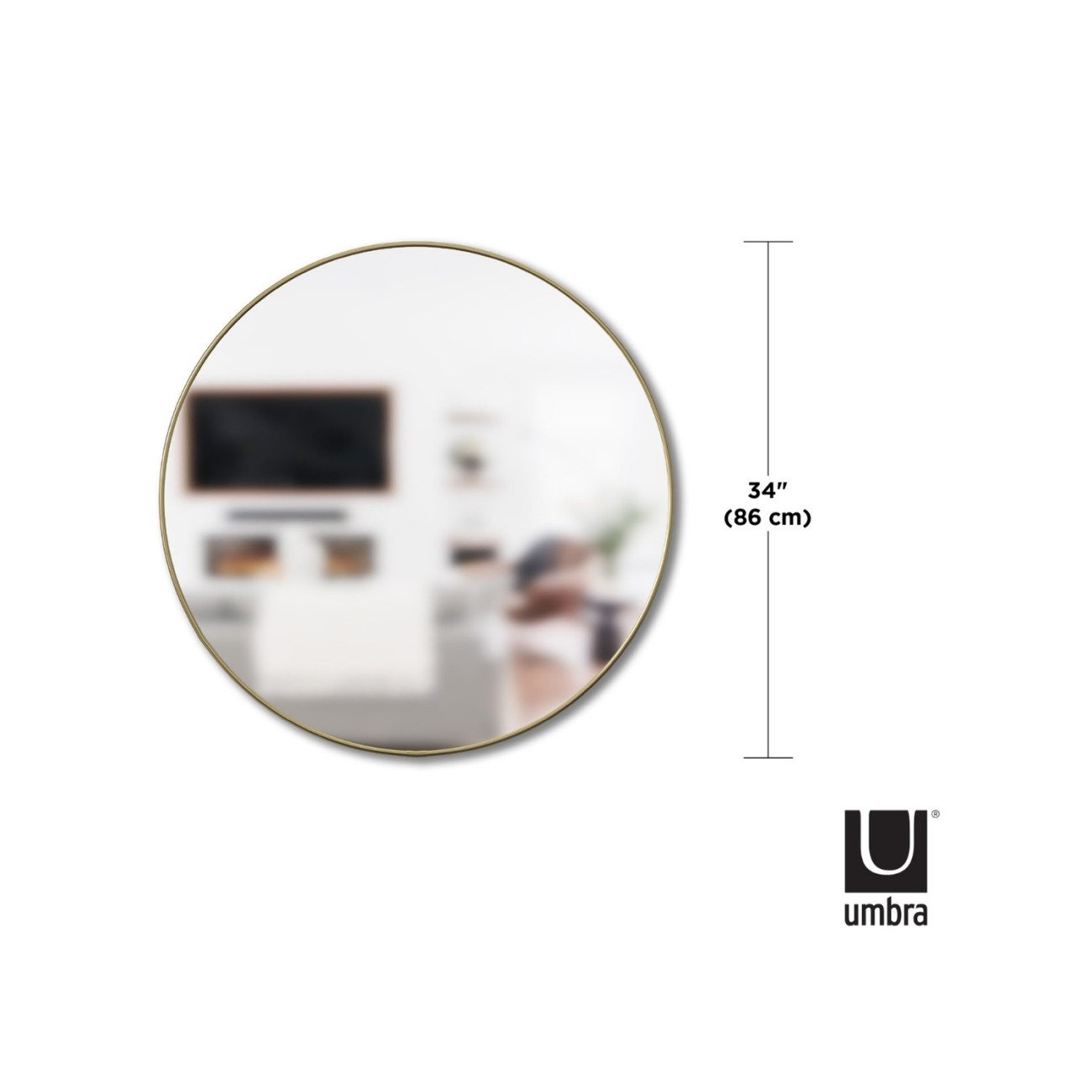 Umbra Καθρέφτης τοίχου 86cm χρυσό σειρά Hubba Καθρέφτες Τοίχου