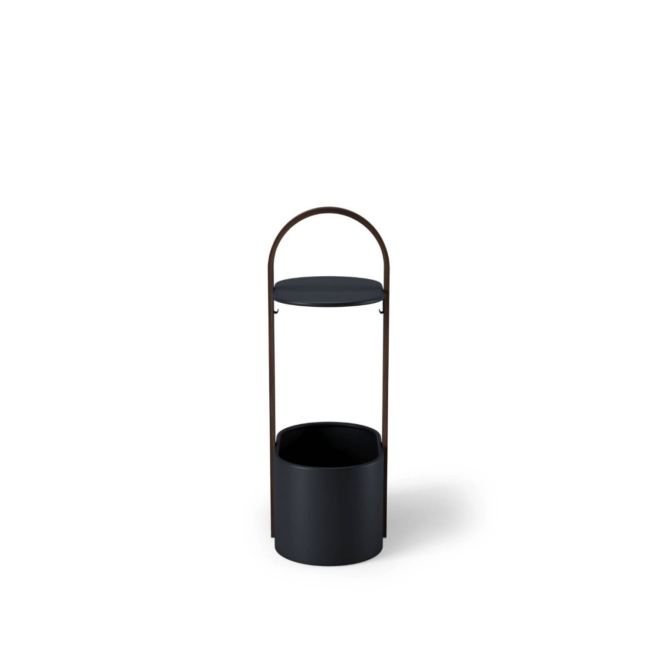 Umbra Τραπέζι βοηθητικό 35x24x69cm με αποθ. χώρο μαύρο/καρυδί σειρά Bellwood Βοηθητικά τραπέζια