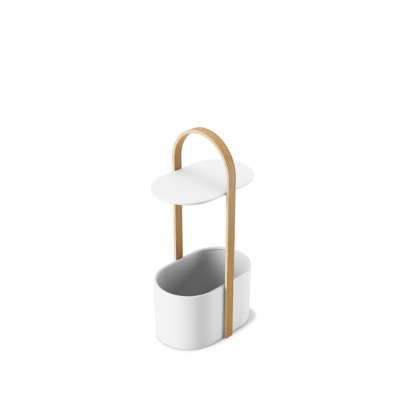 Umbra Τραπέζι βοηθητικό 35x24x69cm με αποθ. χώρο λευκό/ φυσικό ξύλο σειρά Bellwood Umbra Τραπέζι βοηθητικό 35x24x69cm με αποθ. χώρο λευκό/ φυσικό ξύλο σειρά Bellwood