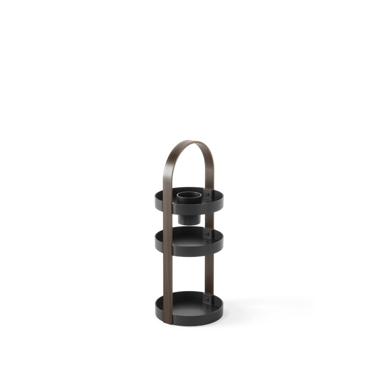 Umbra Ραφιέρα τριπλή 50x19x19cm μαύρο/καρυδί σειρά Bellwood Αξεσουάρ Μπάνιου
