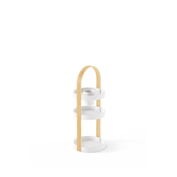 Umbra Ραφιέρα τριπλή 50x19x19cm λευκό/φυσικό ξύλο σειρά Bellwood