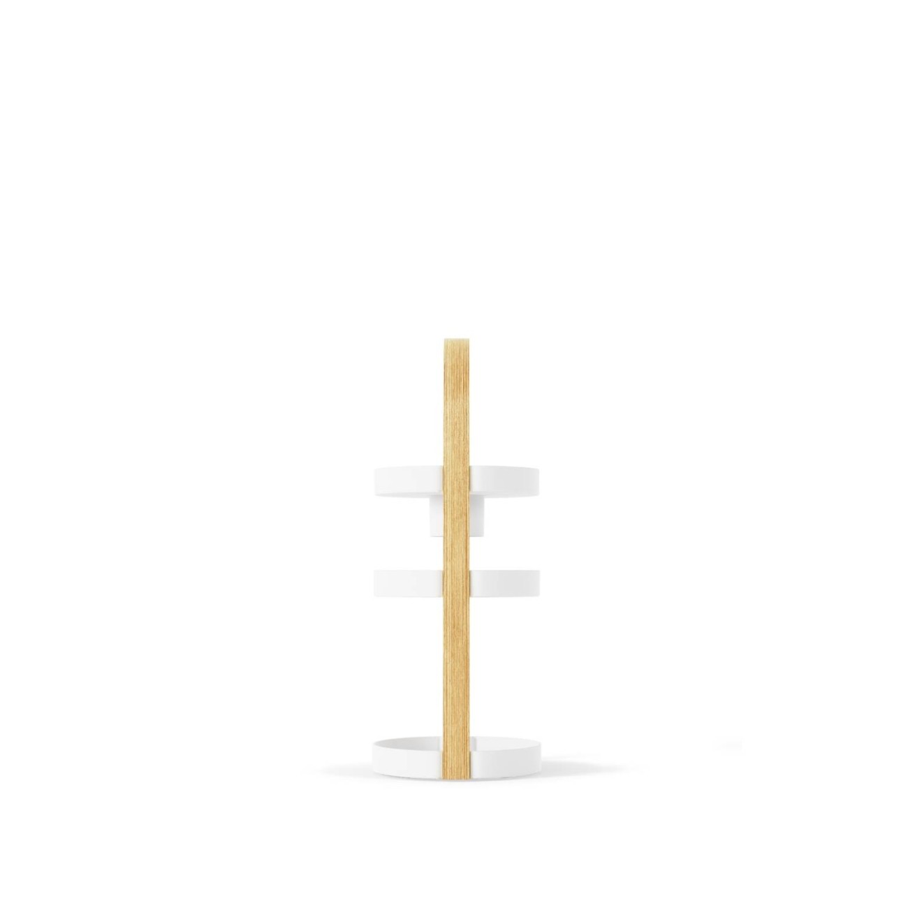 Umbra Ραφιέρα τριπλή 50x19x19cm λευκό/φυσικό ξύλο σειρά Bellwood Αξεσουάρ Μπάνιου