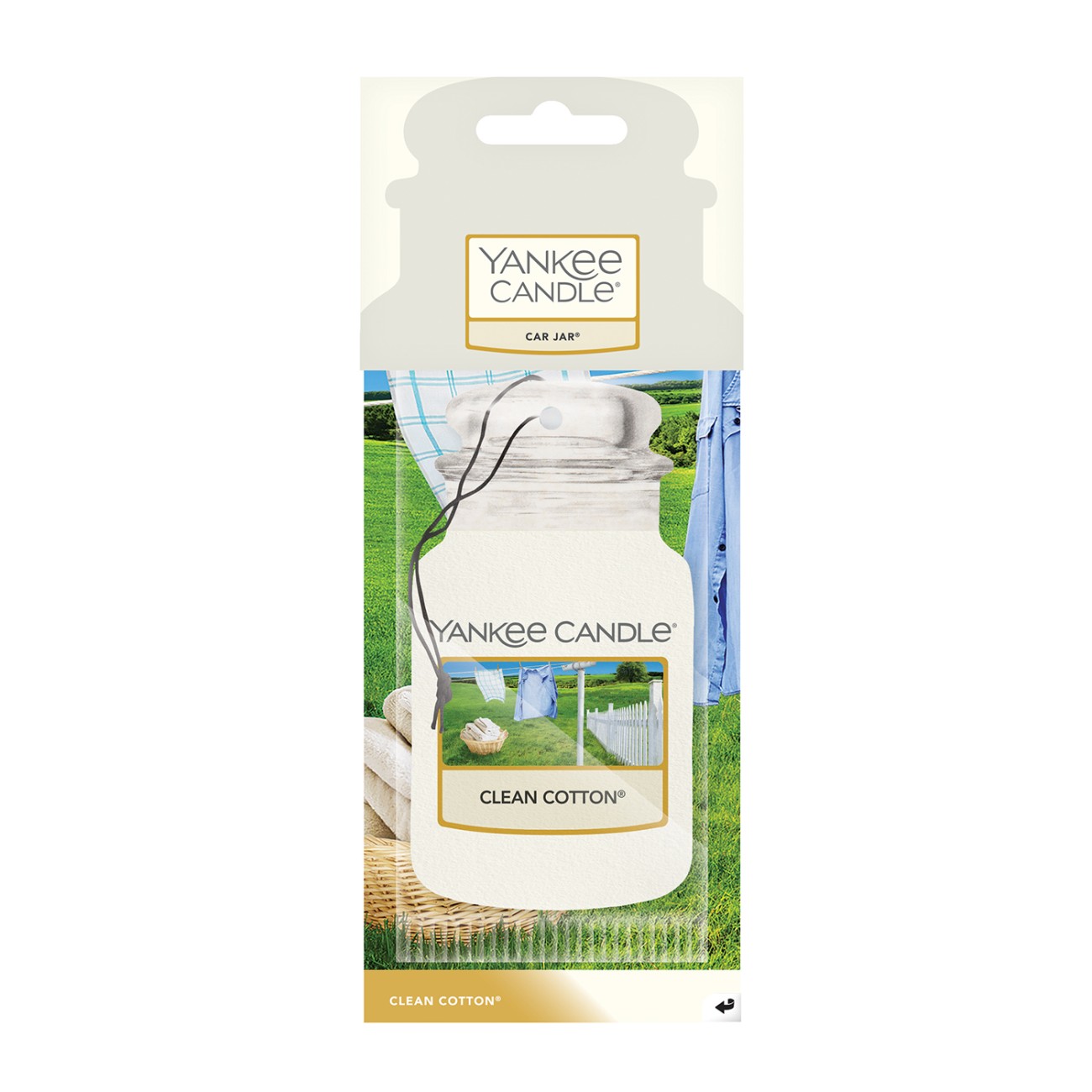 Yankee Candle Αρωματικά Καρτελάκια για το Αυτοκίνητο σειρά Clean Cotton Κρεμαστά