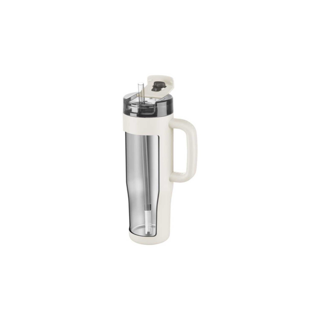 Zwilling J.A. Henckels Ισοθερμική κούπα με καλαμάκι 900ml ανοξείδωτη Cream White σειρά Thermo Plus Θερμός Κανάτες/Κούπες