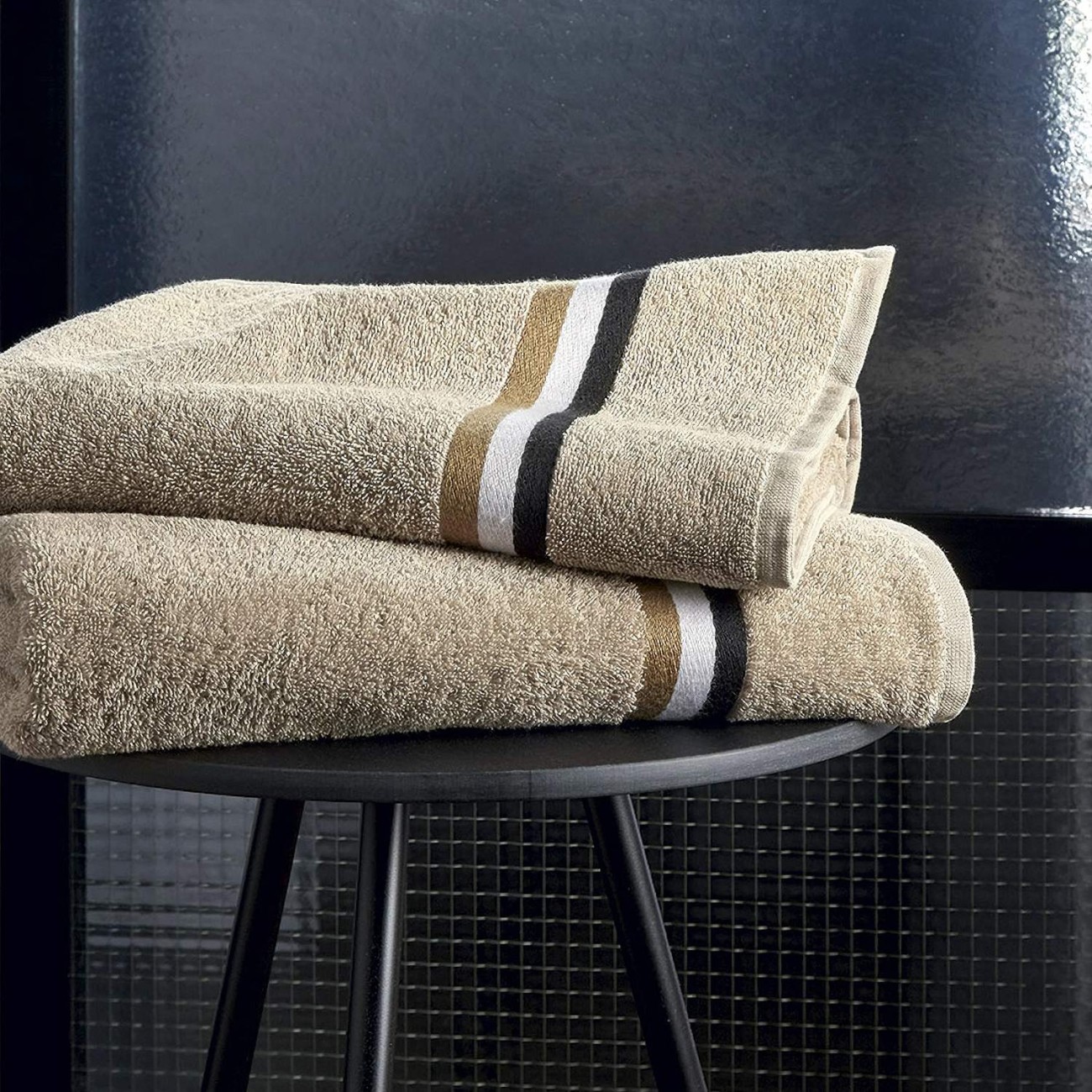 Hugo Boss Πετσέτα σώματος 70x140εκ μπεζ σειρά Blinea Πετσέτες
