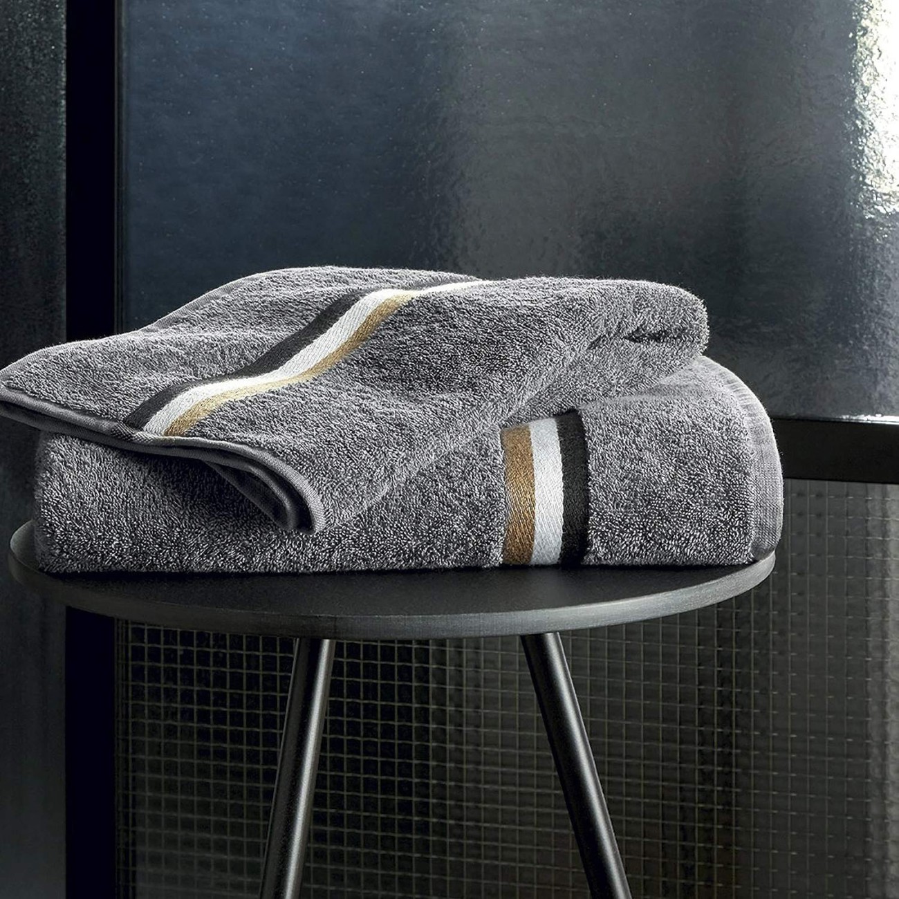 Hugo Boss Πετσέτα σώματος XL 90x150εκ γκρι σειρά Blinea Πετσέτες