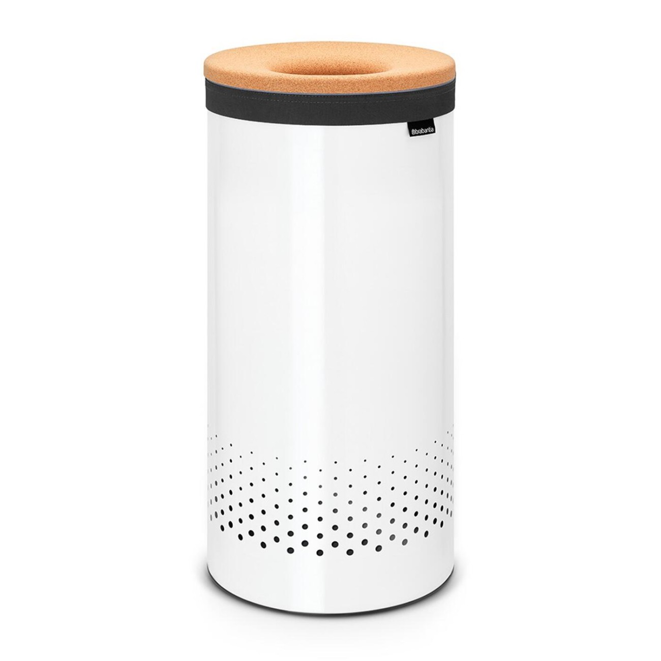 Brabantia Δοχείο απλύτων 35 λτ. White με ξύλινο καπάκι Κάδοι απλύτων