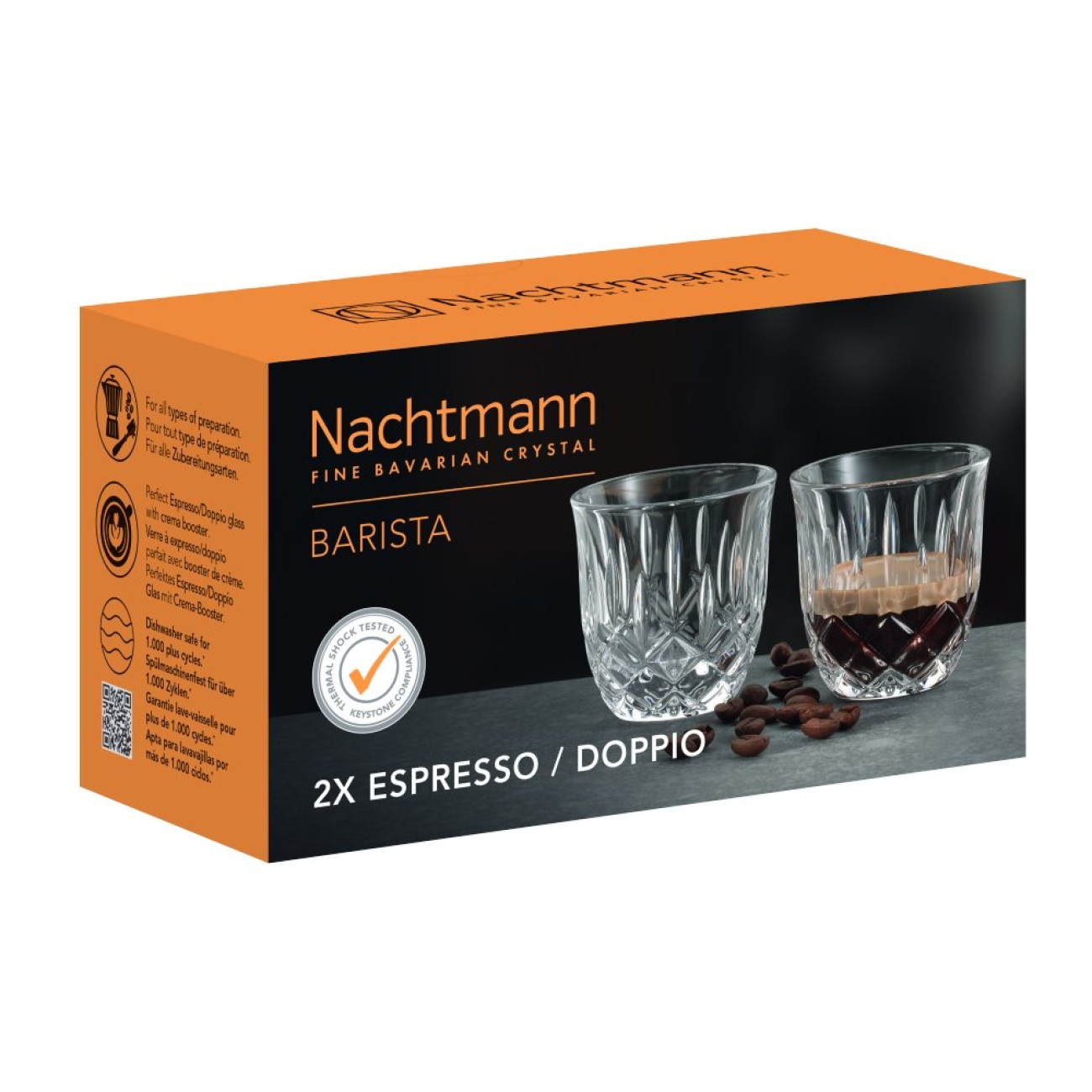 Nachtmann Σετ 2τεμ. Φλυτζάνια Εσπρέσσο 90 ml. Σειρά Noblesse Barista
 Noblesse by Nachtmann