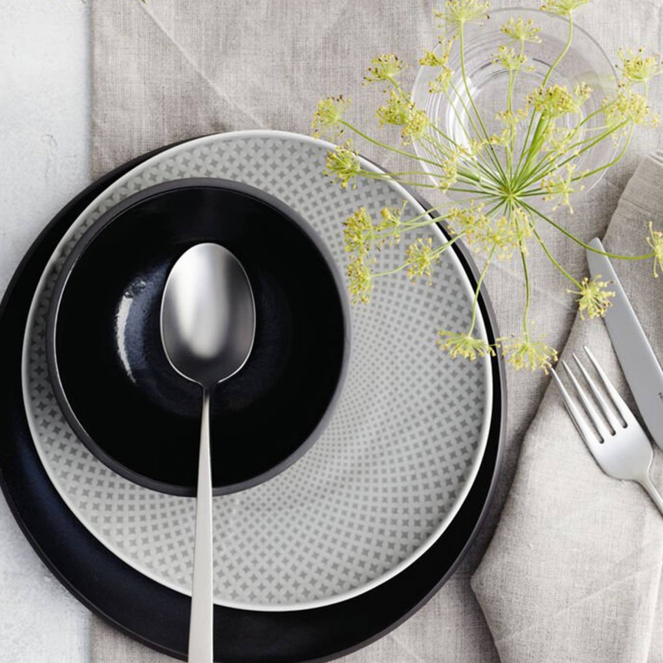 Rosenthal Πιάτο φαγητού 27 εκ. με σχέδιο σειρά Junto Pearl Grey Junto by Rosenthal