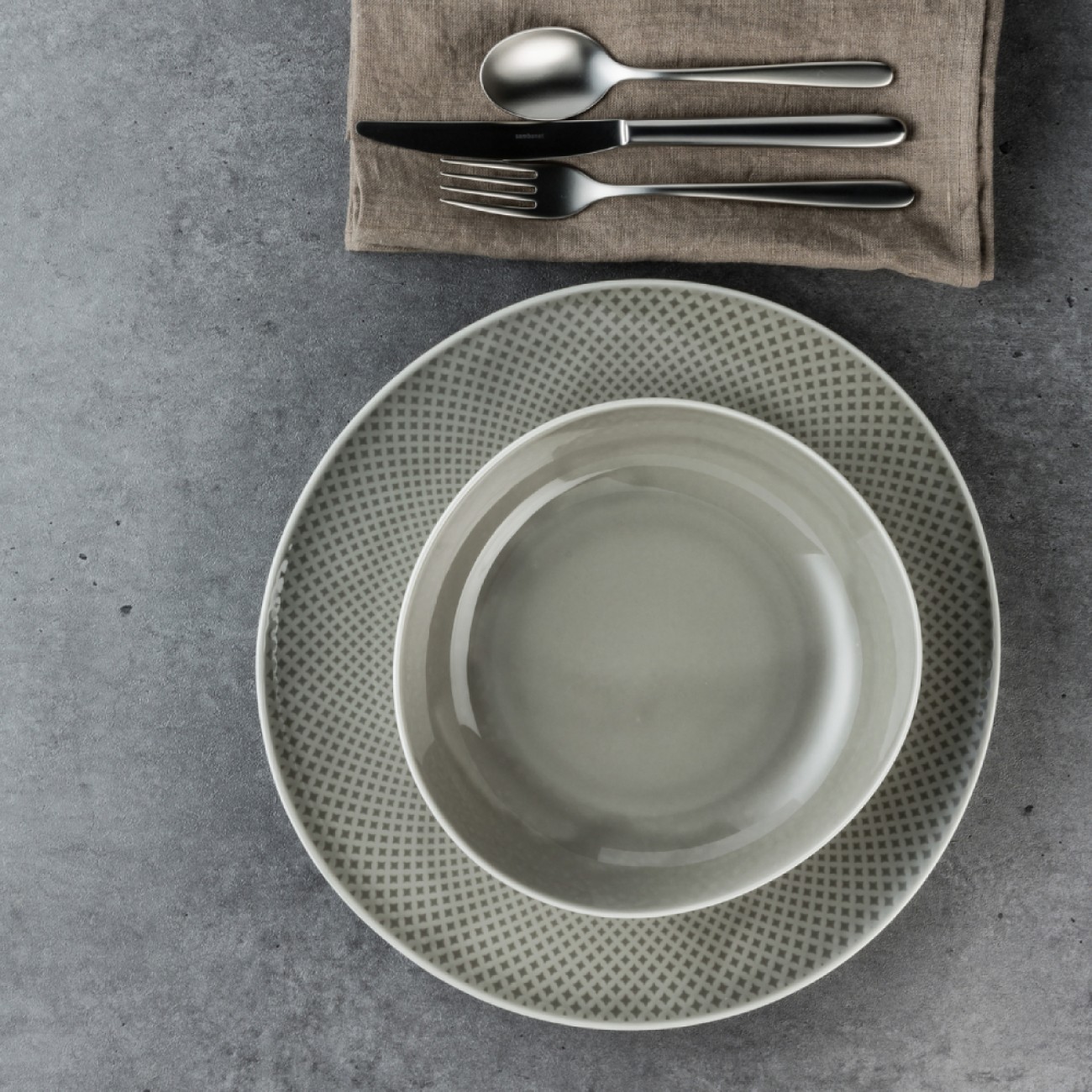 Rosenthal Πιατέλα 37 εκ. με σχέδιο σειρά Junto Pearl Grey Πιατέλες Σερβιρίσματος