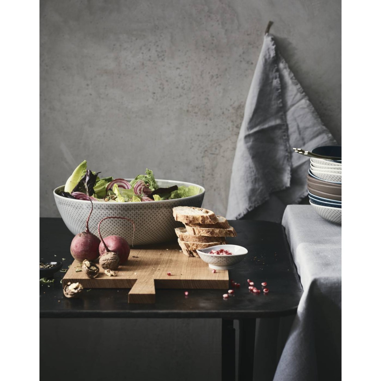 Rosenthal Σαλατιέρα 33cm/5,5lt σειρά Junto Pearl Grey Σερβίρισμα σαλάτας