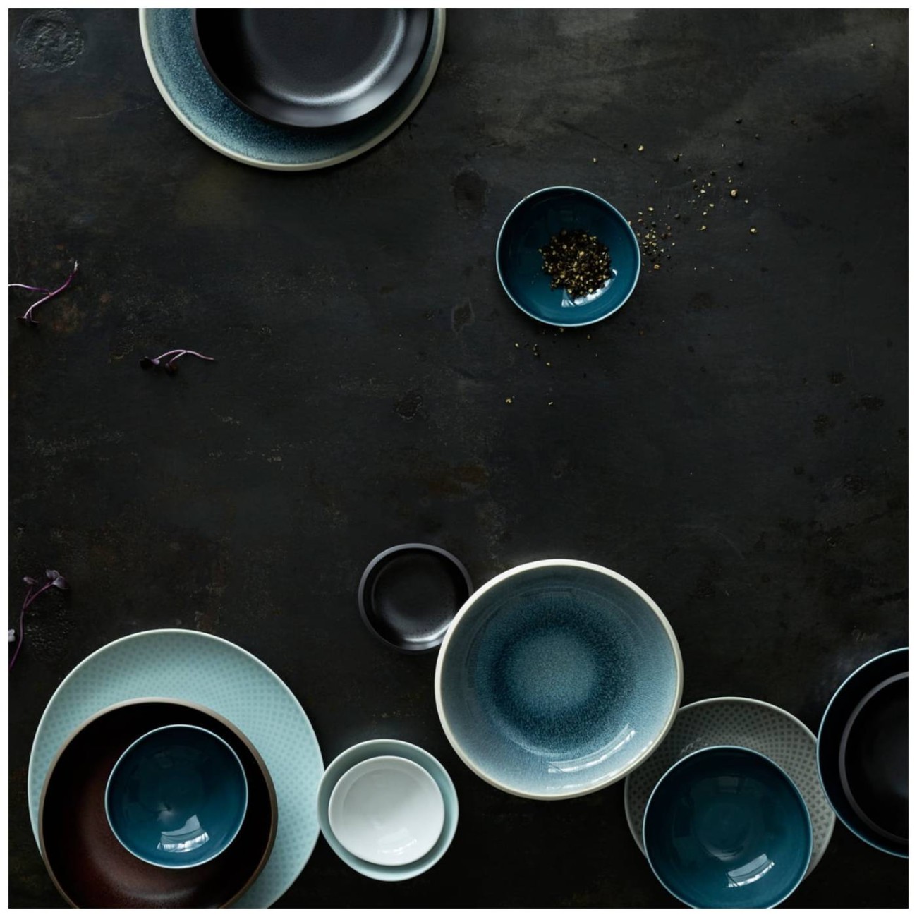 Rosenthal Πιατέλλα σερβιρίσματος 30Χ15 εκ. σειρά Junto Opal Green Πιατέλες Σερβιρίσματος