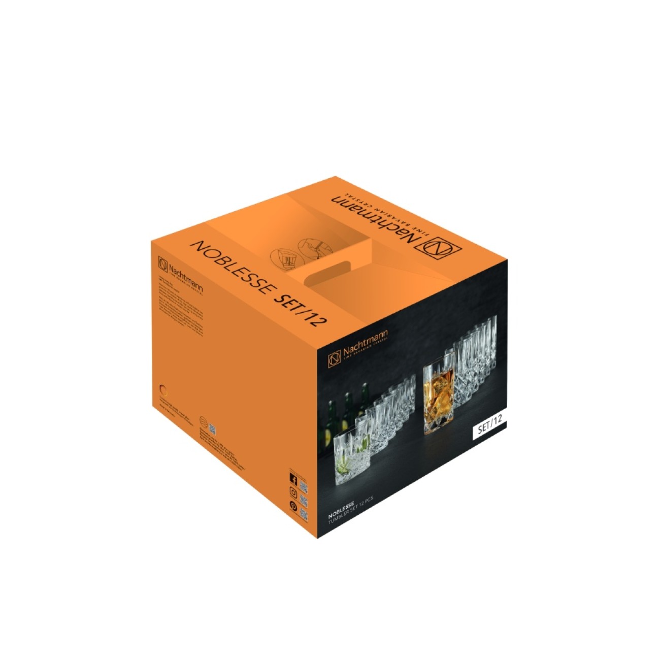 Nachtmann Σετ 12 τεμ ποτήρια (6 Χ νερού/αναψυκτικού 295 ml + 6 X χυμού/ουίσκυ) σειρά Noblesse Noblesse by Nachtmann