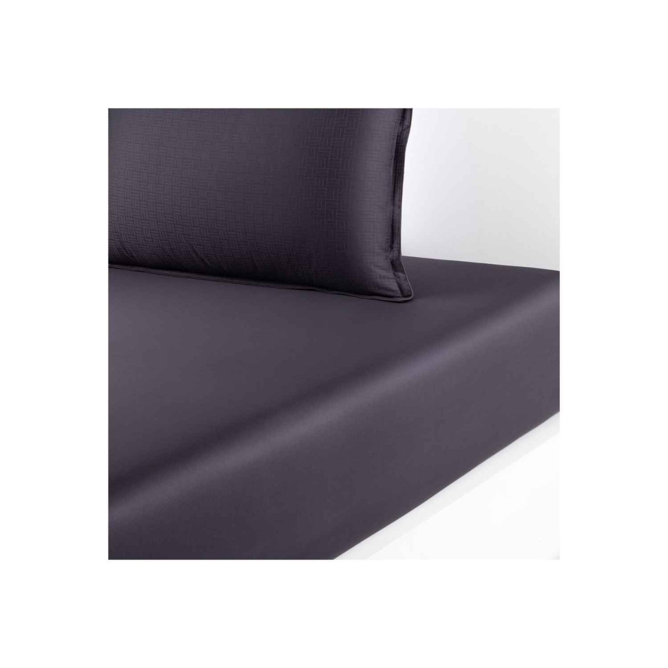 Hugo Boss Σετ σεντόνια 240x300εκ./270x300εκ. & 2 μαξιλαροθήκες 50x75εκ. Ανθρακί σειρά Lattice Σεντόνια