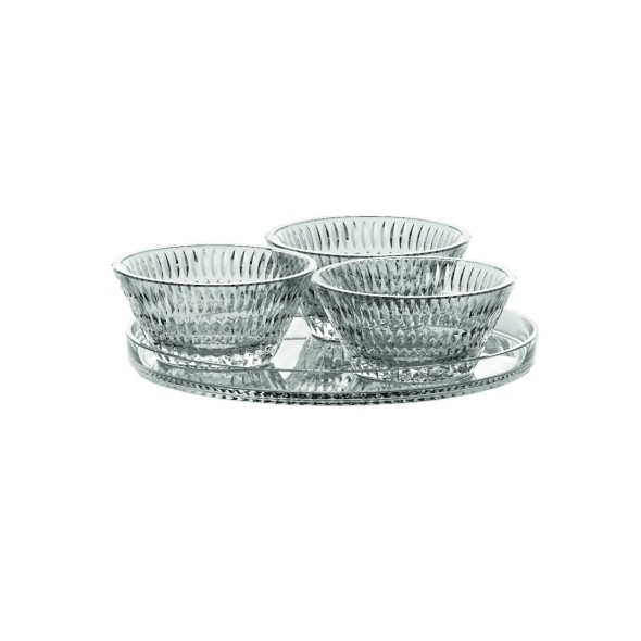 Nachtmann Σετ 4 τεμ. πιατέλλα 22 εκ. & 3 μπολ 11 εκ./190 ml σειρά Ethno