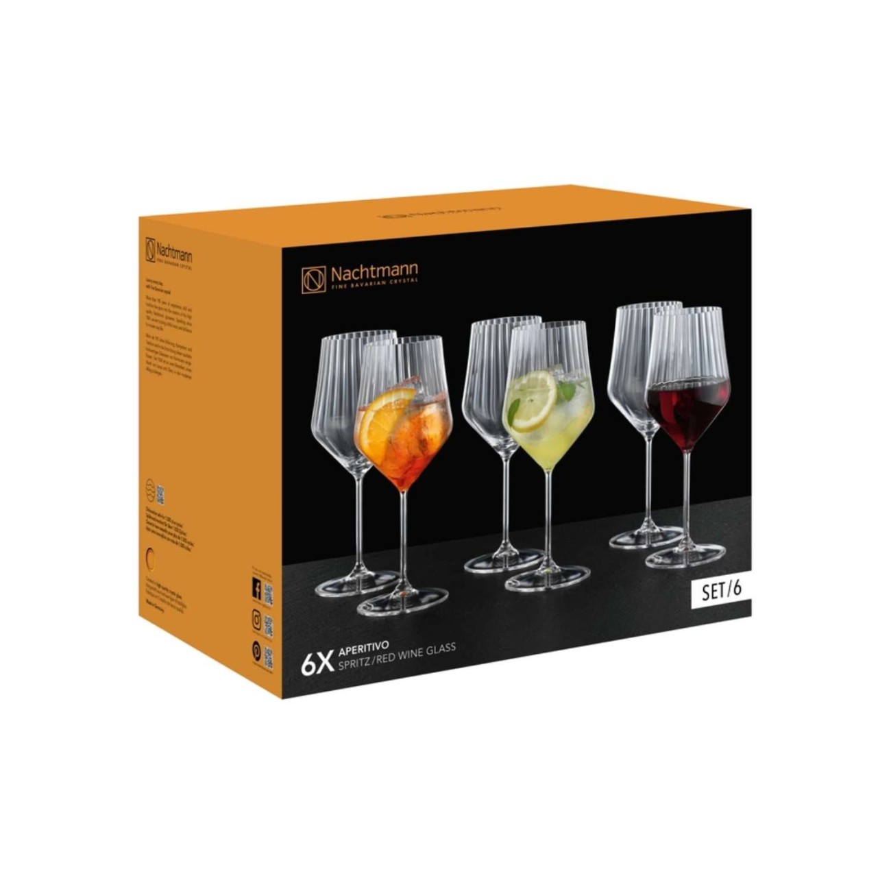 Nachtmann Σετ 6 τεμ ποτήρι κόκκινου κρασιού/Spritz 640 ml σειρά Aperitivo Ποτήρια Κρασιού