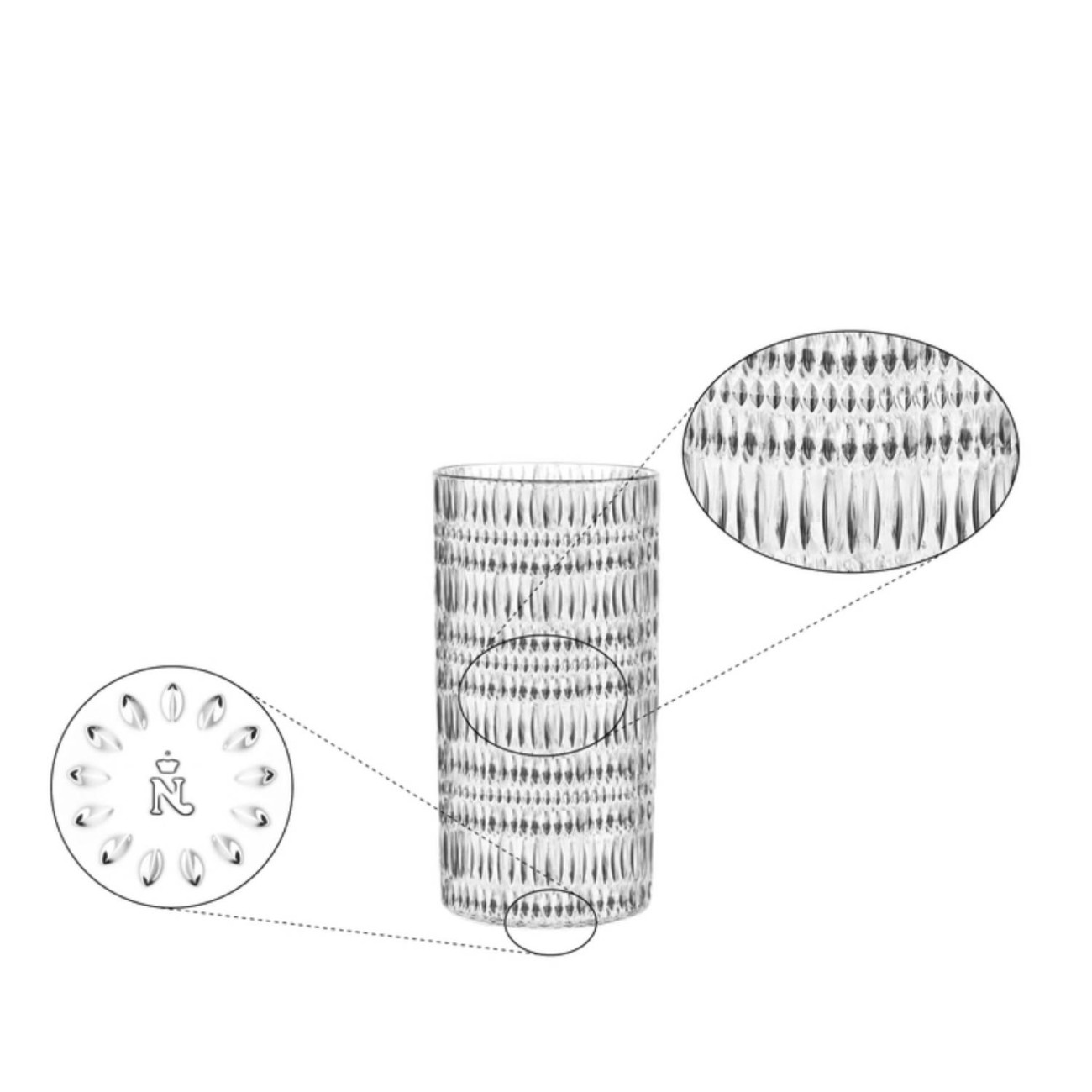 Nachtmann Βάζο 23 εκ. Hurricane Lamp σειρά Etho Βάζα