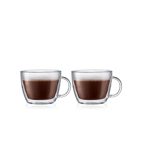 Bodum Σετ 2 τεμ. φλιτζάνια latte double wall 450ml Transparent σειρά Bistro Bodum Σετ 2 τεμ. φλιτζάνια latte double wall 450ml Transparent σειρά Bistro