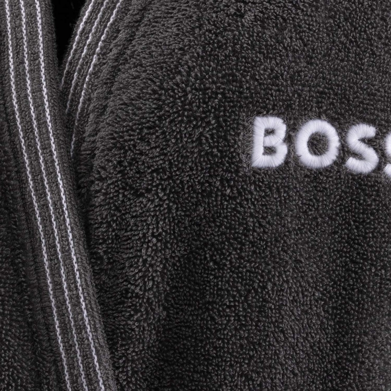 Hugo Boss Μπουρνούζι Medium 400gsm ανθρακί σειρά Edge Μπουρνούζια