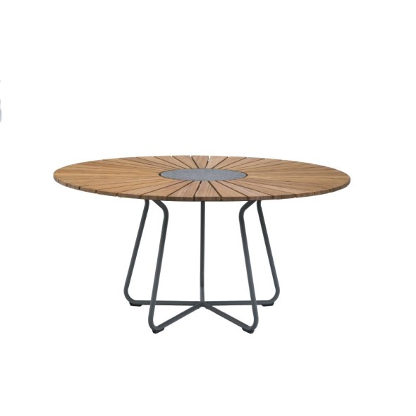 Houe Τραπέζι 150εκ. ξύλο bamboo με πέτρα γρανίτη σειρά Circle Houe Τραπέζι 150εκ. ξύλο bamboo με πέτρα γρανίτη σειρά Circle