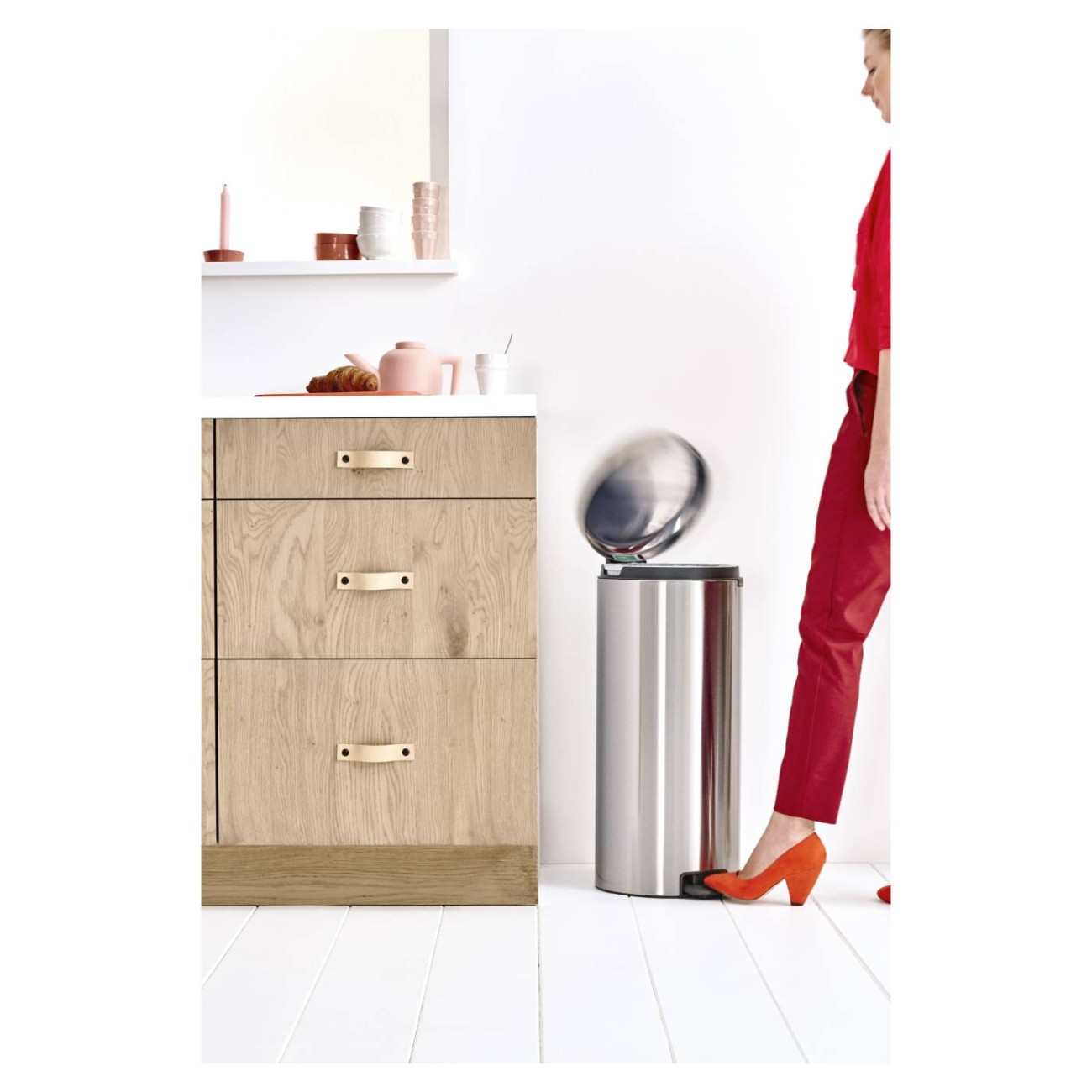 Brabantia Δοχείο απορριμάτων 30 λτ. Matt Steel σειρά New Icon Κάδοι Κουζίνας