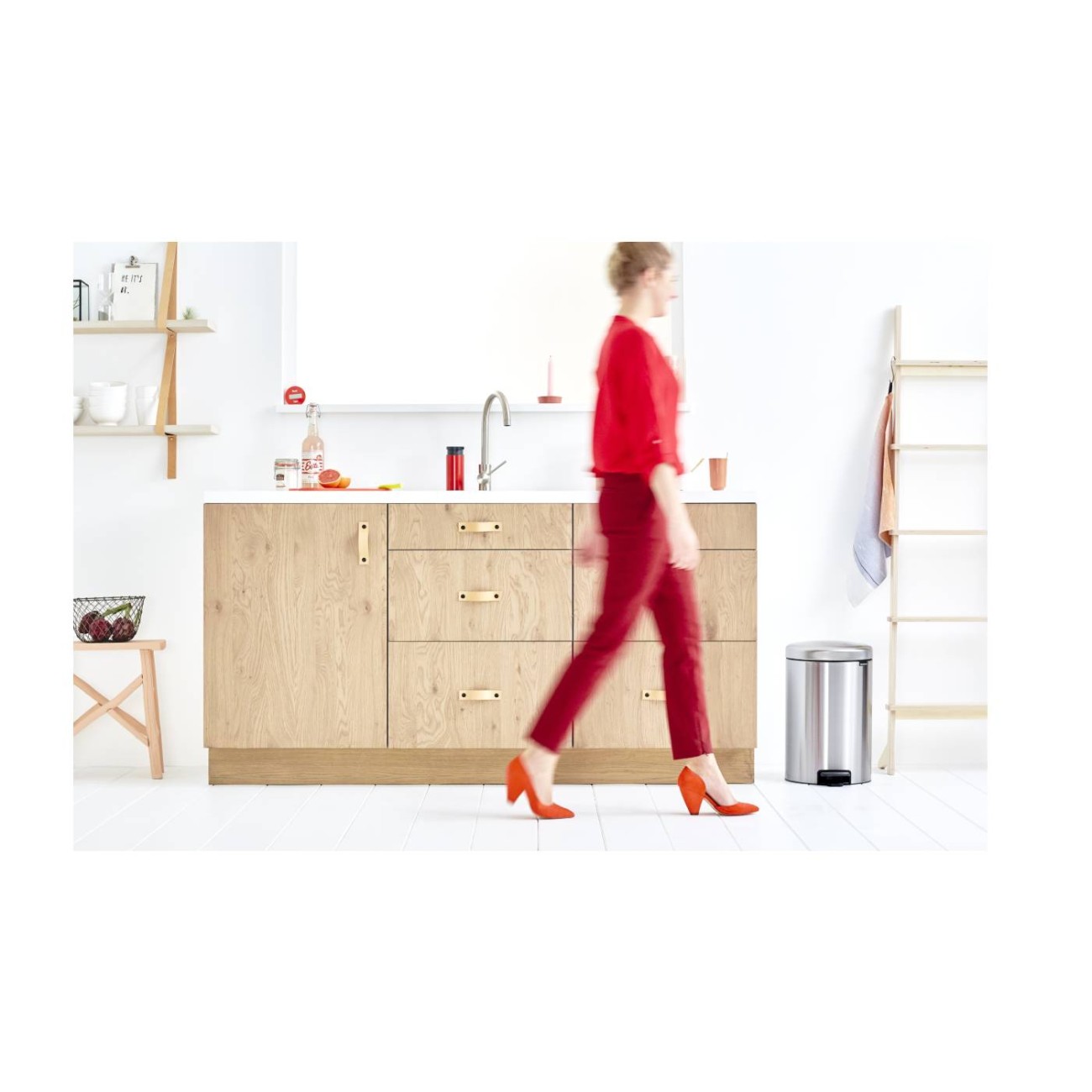 Brabantia Δοχείο απορριμάτων 20 λτ. Matt Steel σειρά New Icon Κάδοι Κουζίνας