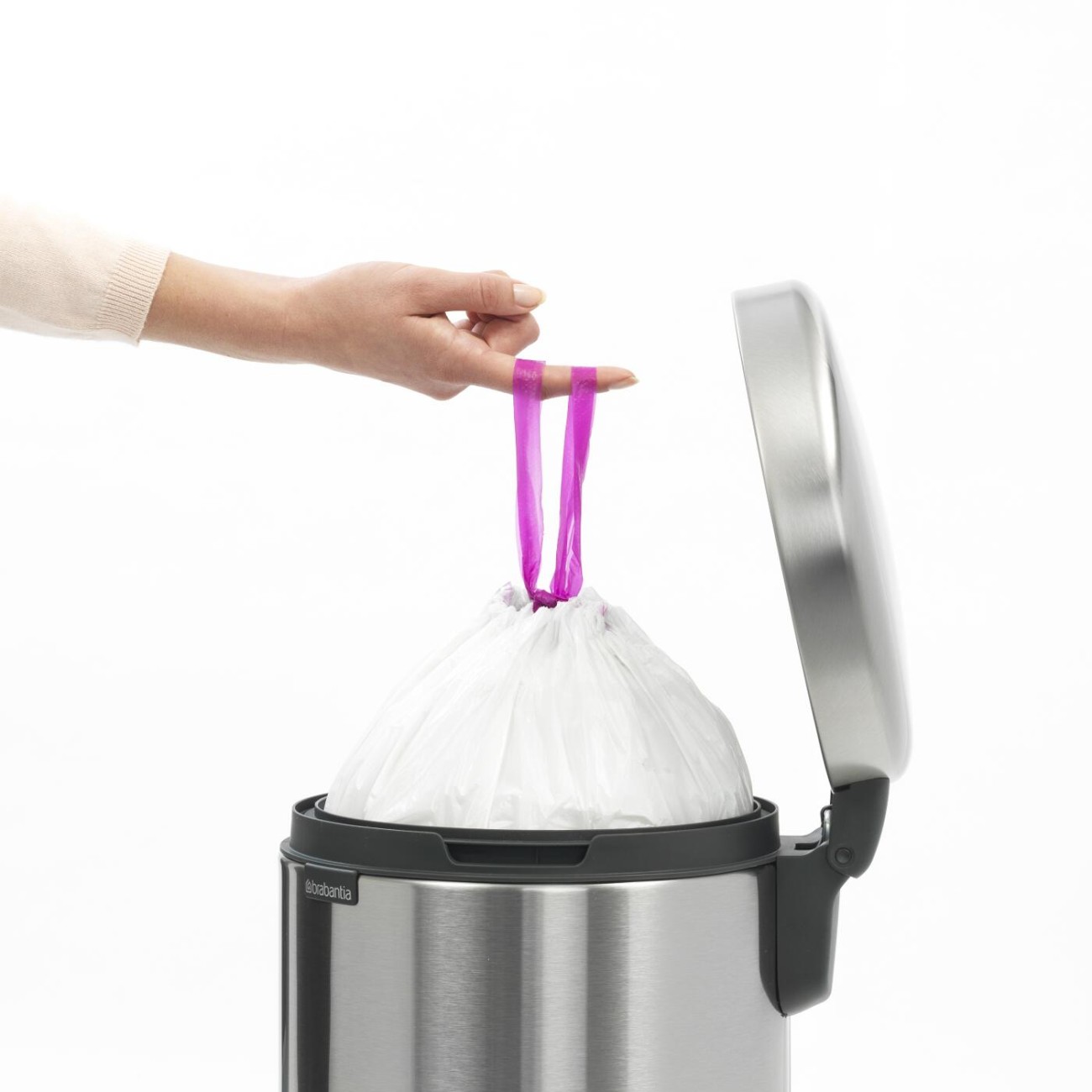 Brabantia Δοχείο απορριμάτων 12 λτ. Matt Steel σειρά New Icon Κάδοι Κουζίνας