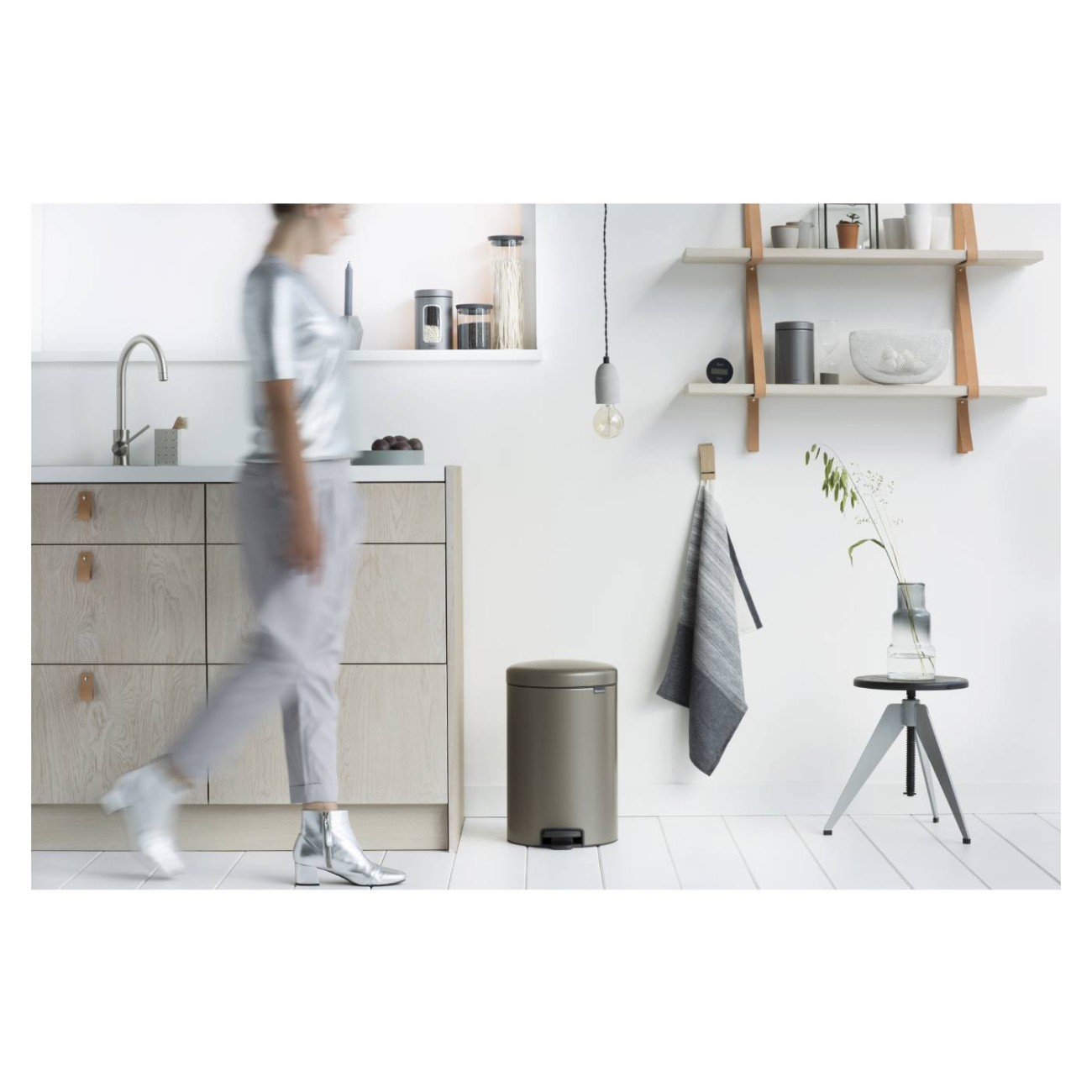 Brabantia Δοχείο απορριμάτων 20 λτ. Platinum New Icon Κάδοι Κουζίνας