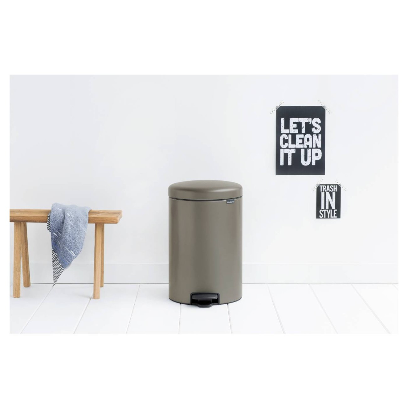 Brabantia Δοχείο απορριμάτων 20 λτ. Platinum New Icon Κάδοι Κουζίνας