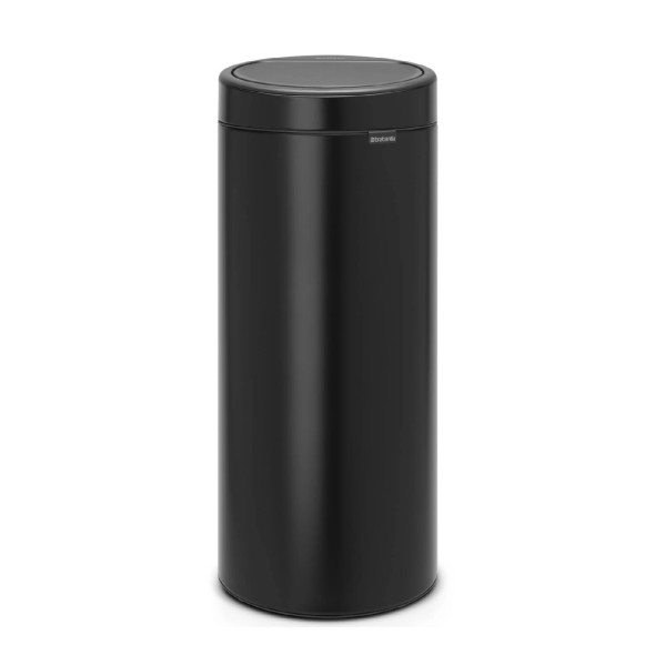 Brabantia Δοχείο απορριμάτων 30lt. Matt Black σειρά Touch Bin New