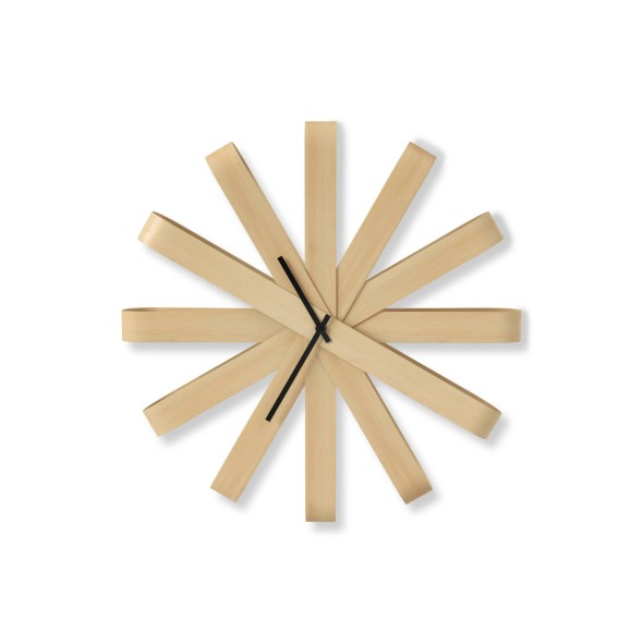 Umbra Ρολόι τοίχου 51cm φυσικό ξύλο σειρά Ribbonwood