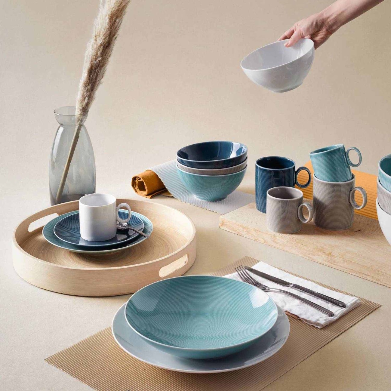 Thomas Πιάτο 24 cm βαθύ Night Blue σειρά Loft Colors Loft by Thomas