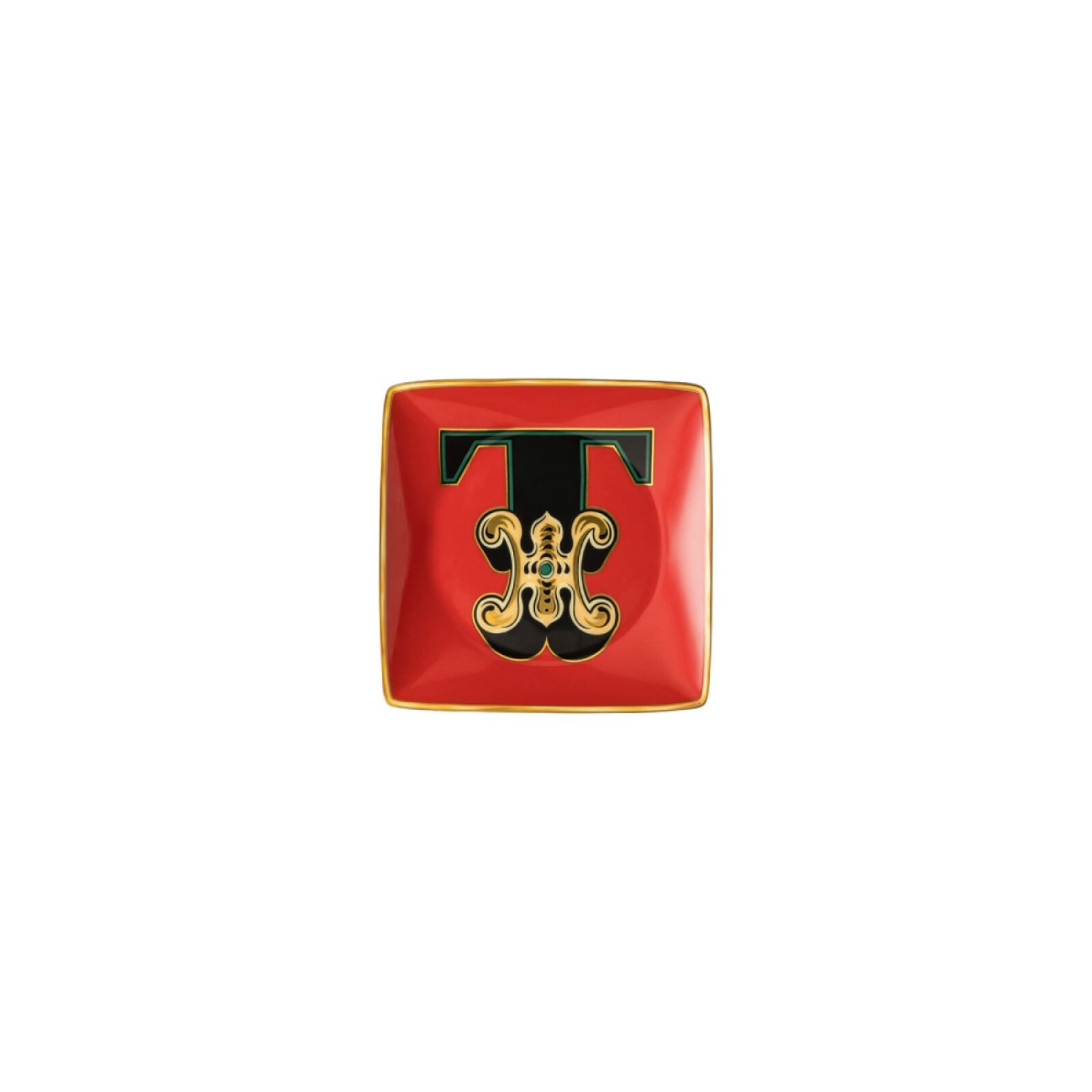Rosenthal/Versace Πιάτο 12x12 εκ. T σειρά Holiday Alphabet 
 Alphabet by Rosenthal/Versace