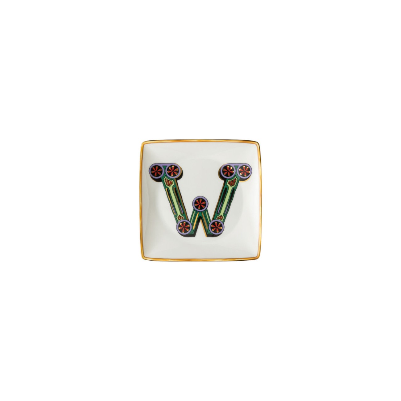 Rosenthal/Versace Πιάτο 12x12 εκ. W σειρά Holiday Alphabet 
 Alphabet by Rosenthal/Versace