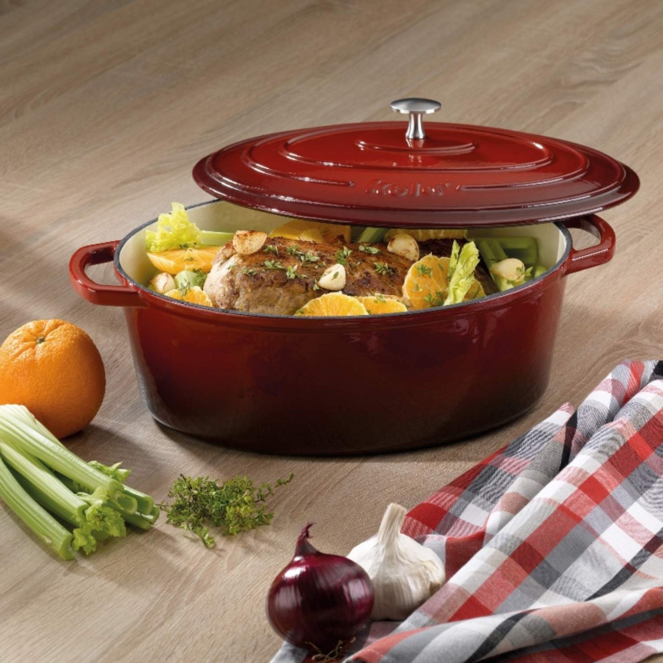 Kela Σκεύος μαντέμι 36cm/9,3lt κόκκινο σειρά Calido Γάστρες