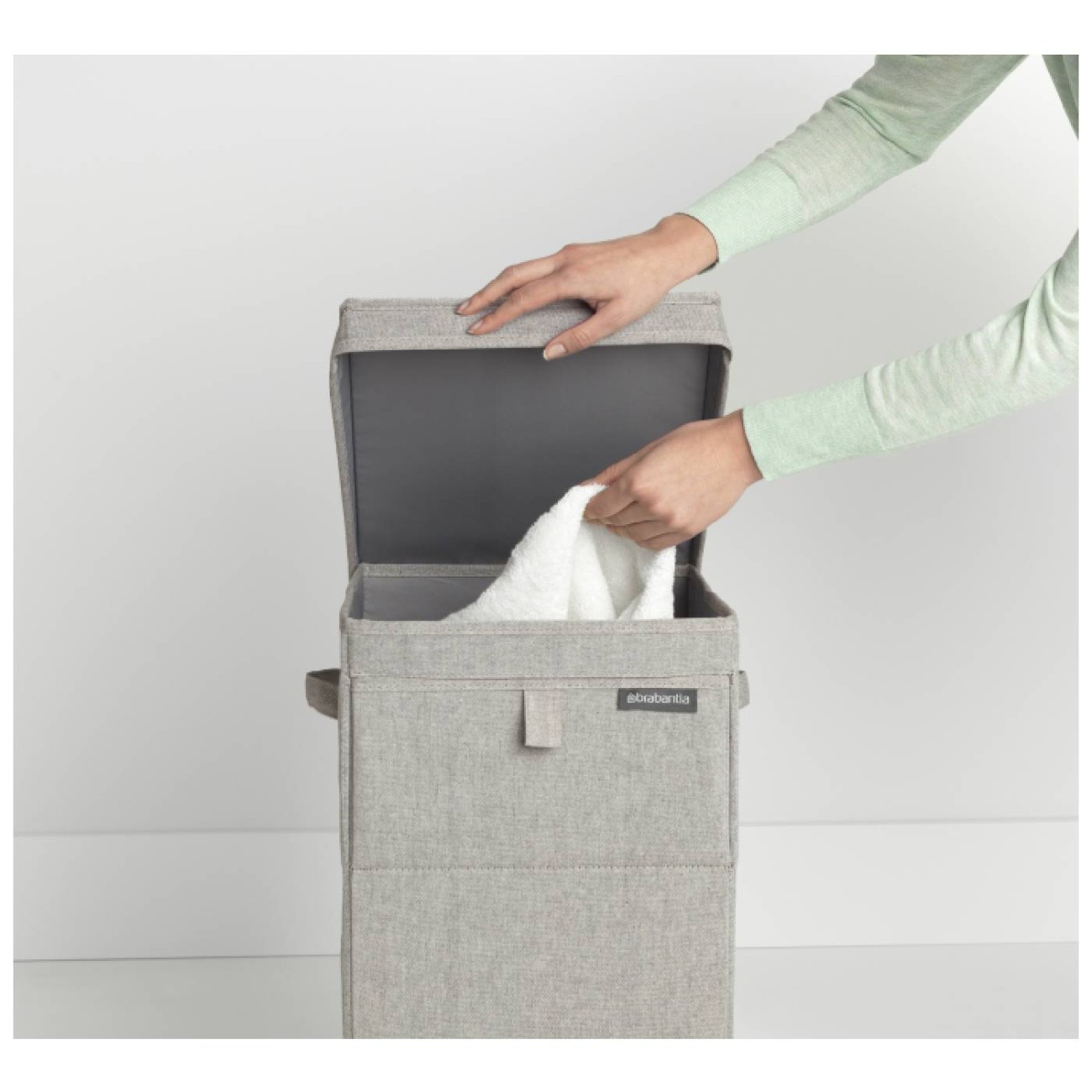 Brabantia Σάκος για άπλυτα 35lt στοιβαζόμενος Grey Κάδοι απλύτων