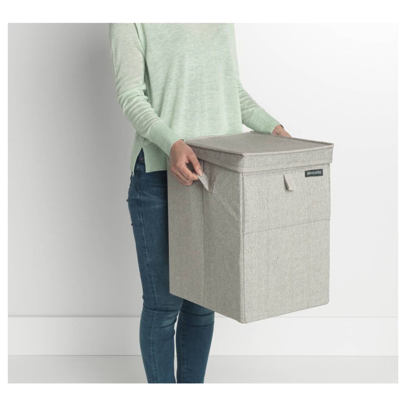 Brabantia Σάκος για άπλυτα 35lt στοιβαζόμενος Grey Κάδοι απλύτων
