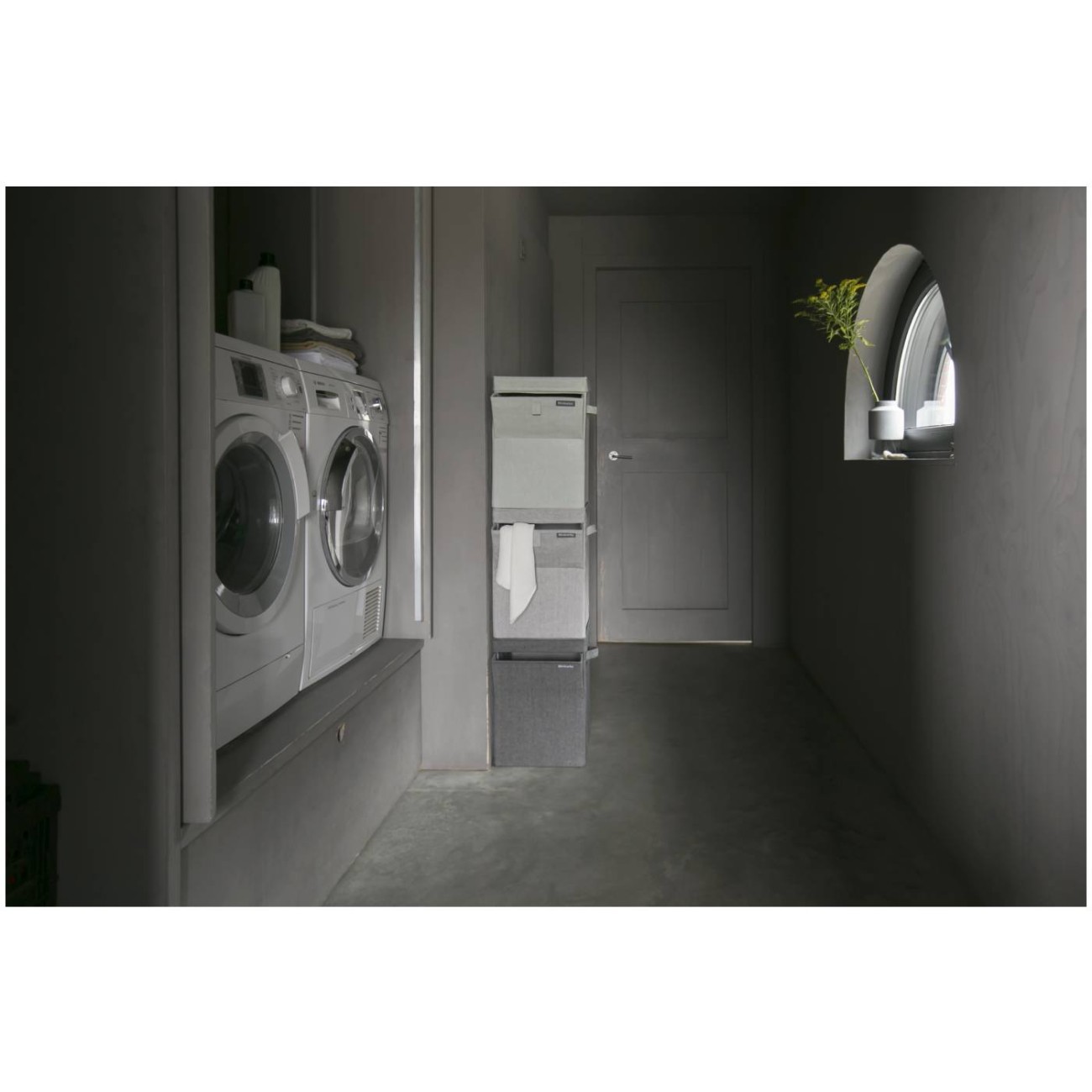 Brabantia Σάκος για άπλυτα 35lt στοιβαζόμενος Grey Κάδοι απλύτων
