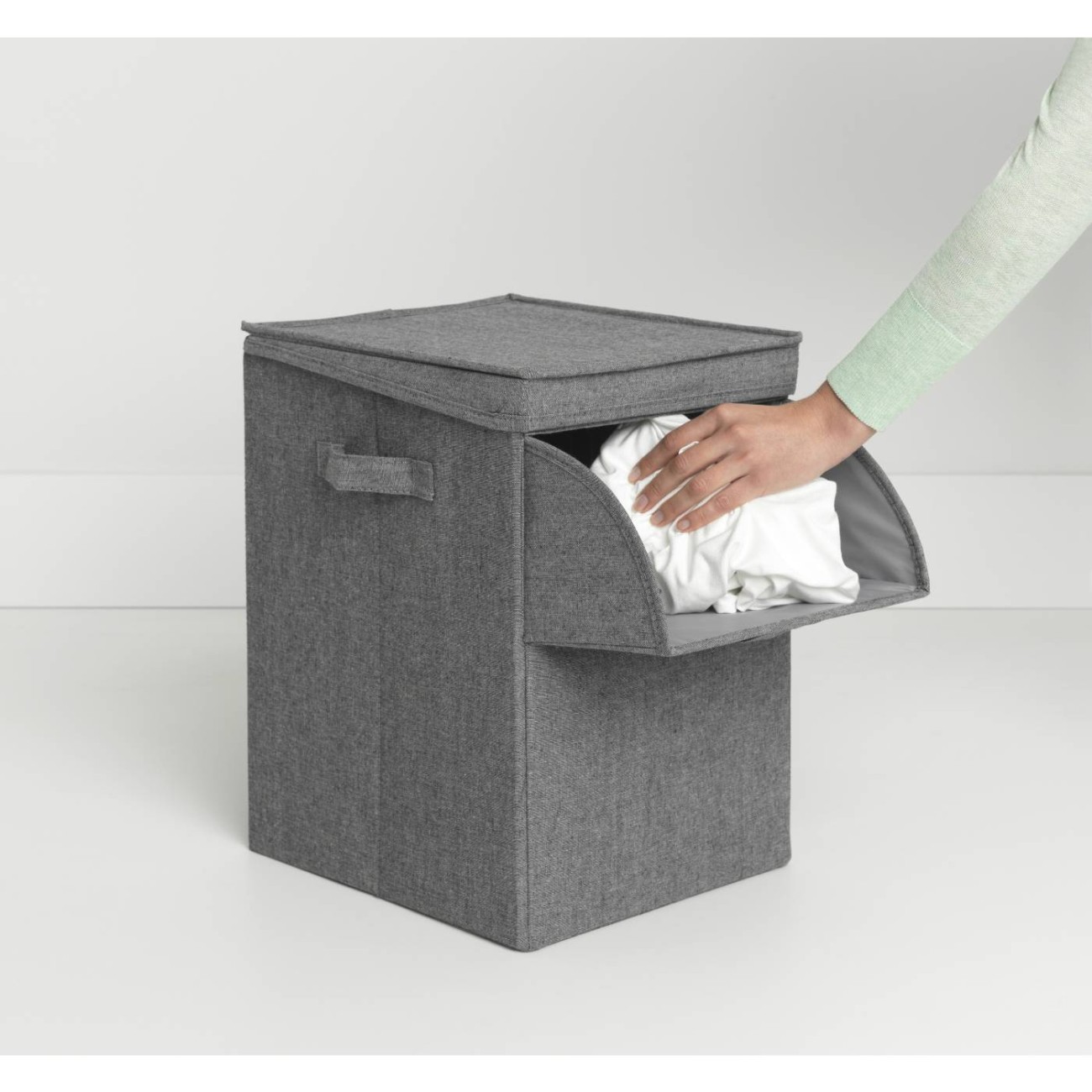 Brabantia Σάκος για άπλυτα 35lt στοιβαζόμενος Pepper Black Κάδοι απλύτων