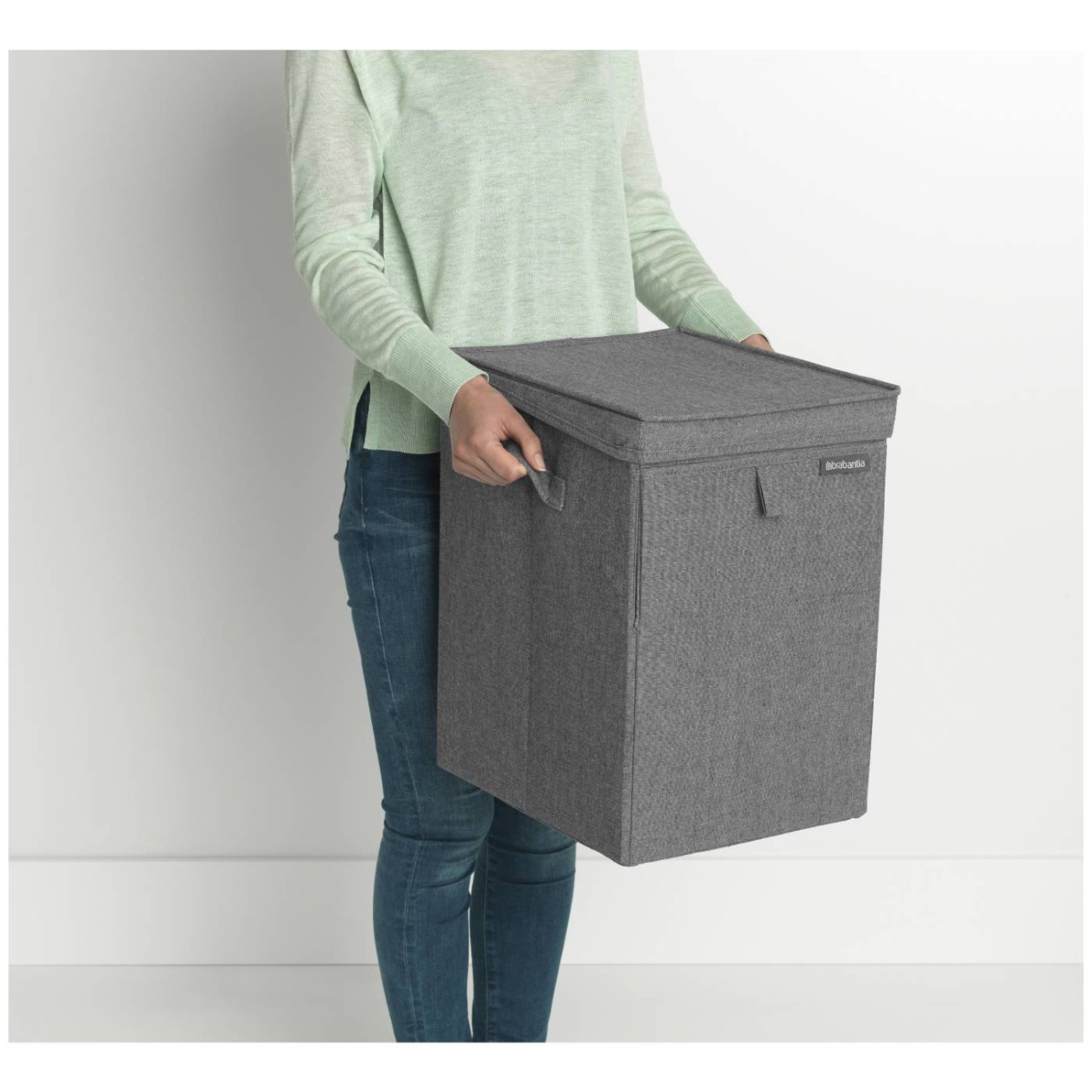 Brabantia Σάκος για άπλυτα 35lt στοιβαζόμενος Pepper Black Κάδοι απλύτων